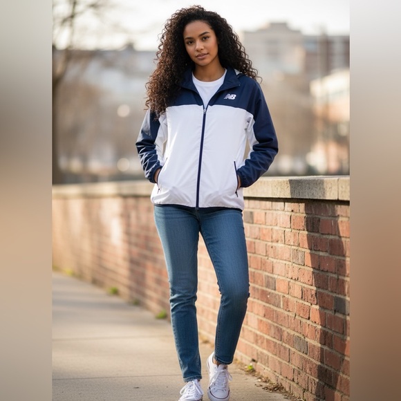 New Balance Women's Navy and White Jacket new without tags - Picture 10 of 10